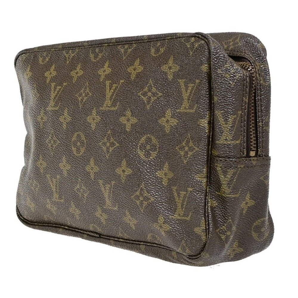 LOUIS VUITTON Trousse Toilette 28 Clutch Hand Bag Monogram Brown - Picture 4 of 16